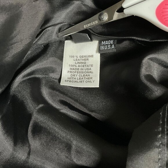 The Perfext Leather Mimi Skirt Black Fringe Knee Length Back Zip Size XS - Picture 8 of 9